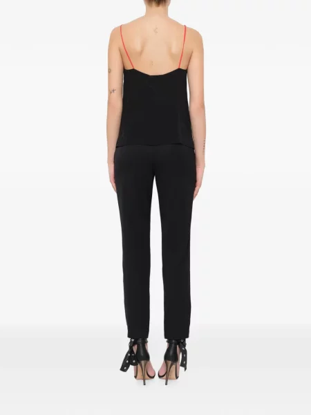 Top Lanvin de mătase negru
