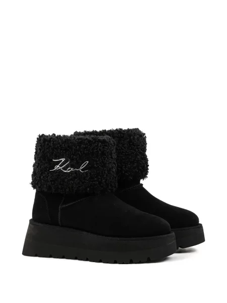 Botine Karl Lagerfeld cu platformă negru