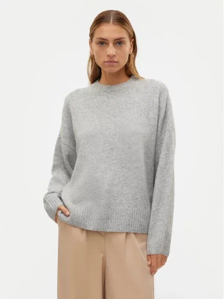 VERO MODA Megztinis VMBOOM šviesiai pilka