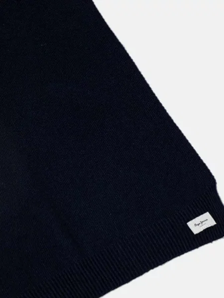 Шарф з домішкою вовни Pepe Jeans YELA SCARF однотонний синій