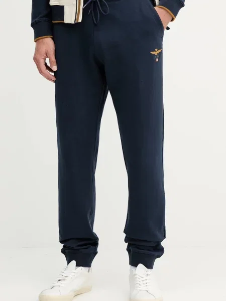 Aeronautica Militare pantaloni de trening bleumarin uni