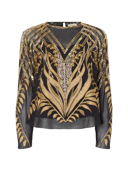 Bluză Temperley London cu paiete negru