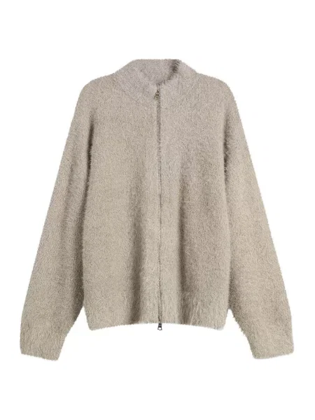 Kurtka Mki z alpaki w kolorze melanż do biegania szara