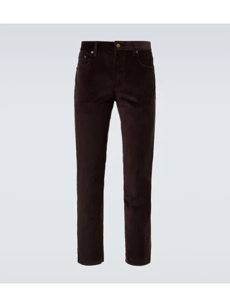 Pantaloni Burberry de catifea cord maro