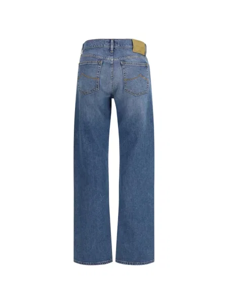 Proste jeansy Jacob Cohen z 5 kieszeniami niebieskie