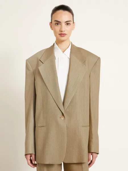Calvin Klein Długa Marynarka Avery beige beżowa