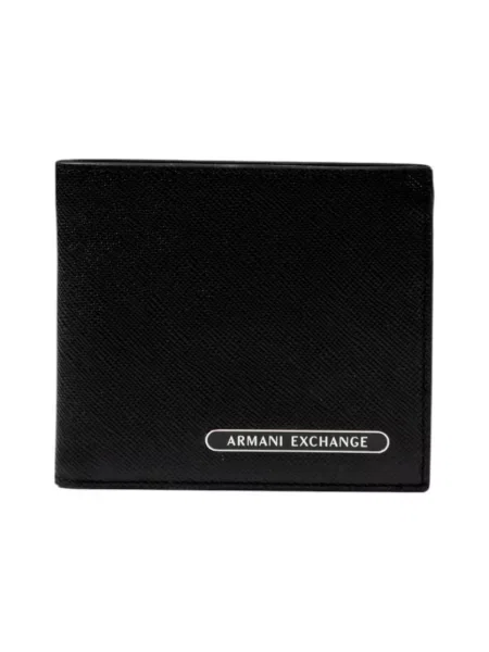 Portfel Armani Exchange skórzany czarny