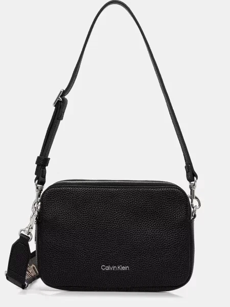Geantă de mână Calvin Klein Webbing 2X Strap Camera Bag Black Universal negru