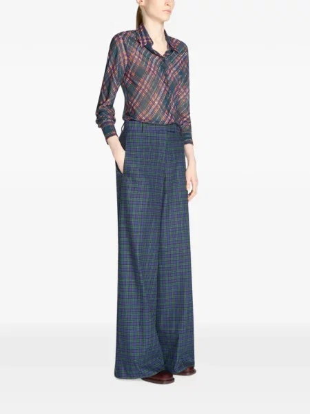 Pantaloni Dries Van Noten albastru