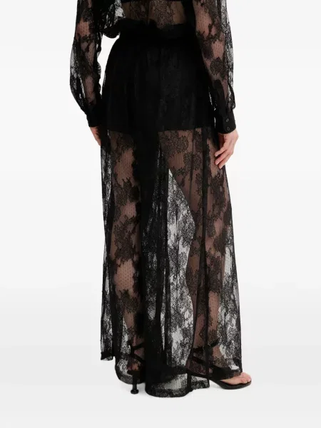 Pantaloni Bardot din dantelă negru