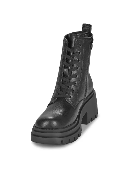 Pantofi Buffalo cu șireturi din dantelă negru