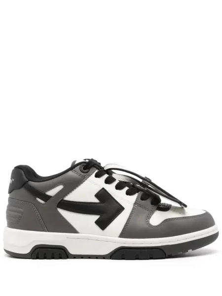 Sneakersy Off-white skórzane biznesowe białe