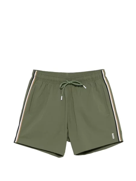 Slip de baie Boss cu dungi verde