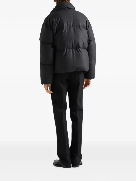 Pūkinė striukė Prada pilka