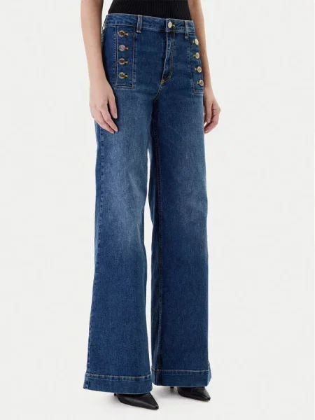 ViCOLO Jeansy Wide Leg niebieski