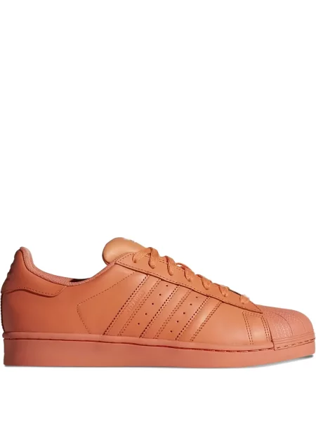 Sneakerși Adidas Superstar cu șireturi din dantelă gri