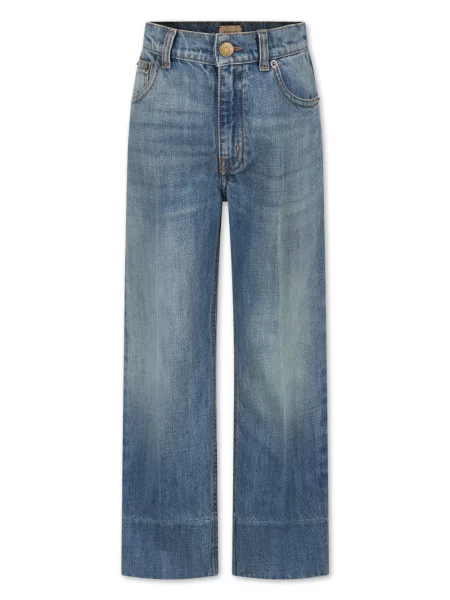 Jeansy straight leg dziecięce Gucci niebieskie