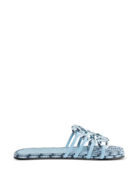 Sandale Loewe cu broderie albastru