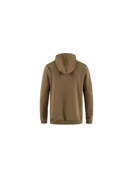 Fjällräven Logo Hoodie M Wood Brown Mężczyźni Bluzy i bluzy z kapturem Fjällräven Brązowy Size: S czarna