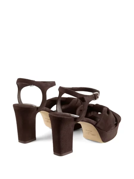 Sandale Jimmy Choo din piele de căprioară cu platformă maro
