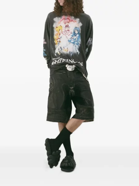 Tricou Takashi Murakami cu imagine negru