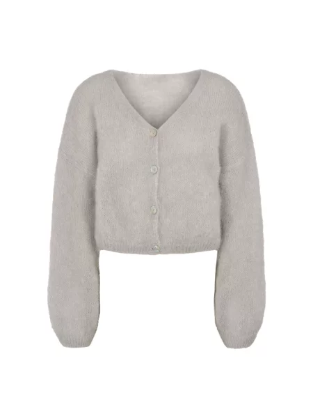 Kardigan Americandreams wełniany szary