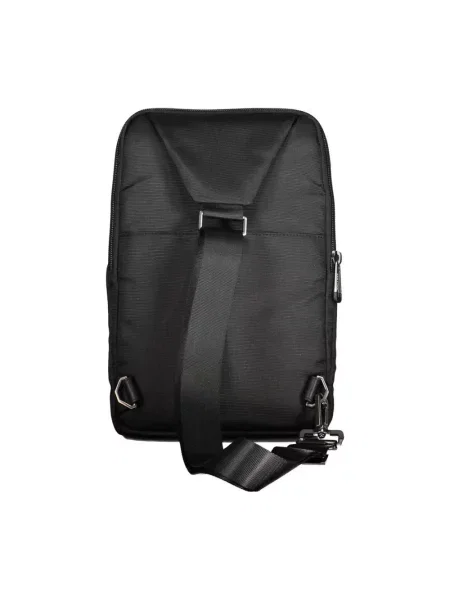 Lniana torba na laptopa Piquadro czarna