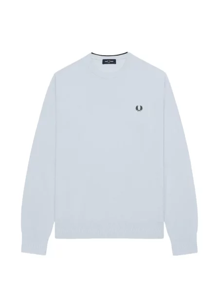 Pulover Fred Perry cu broderie albastru
