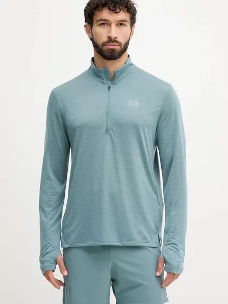 Under Armour bluza do biegania Launch zielony gładka niebieska