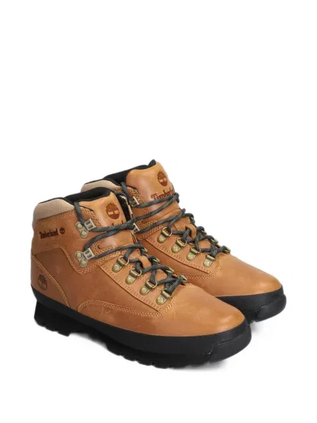 Botine Timberland cu șireturi din dantelă cu autograf maro