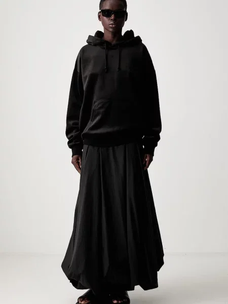 Велюровый свитер Y-3 с капюшоном
