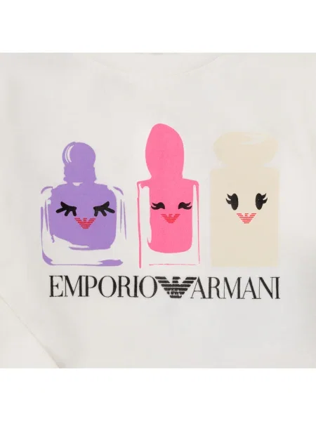 Tricou copii Emporio Armani alb