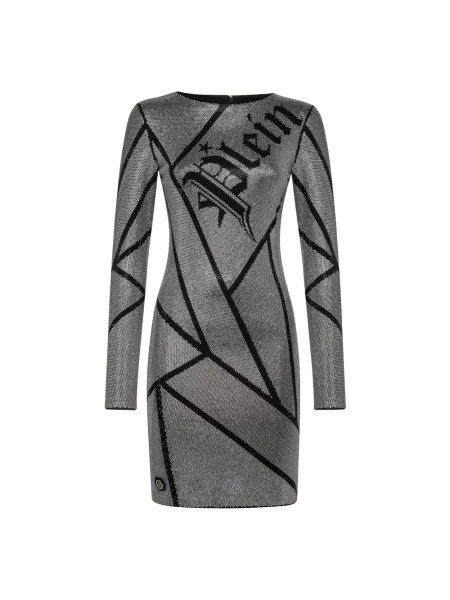 Krótka sukienka Philipp Plein szara