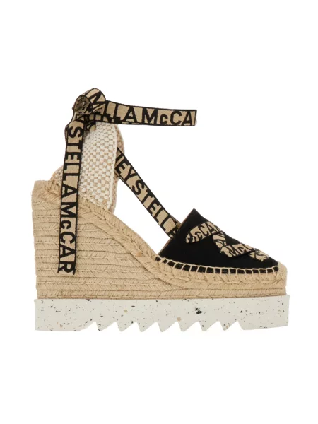 Espadryle Stella Mccartney na koturnie czarne