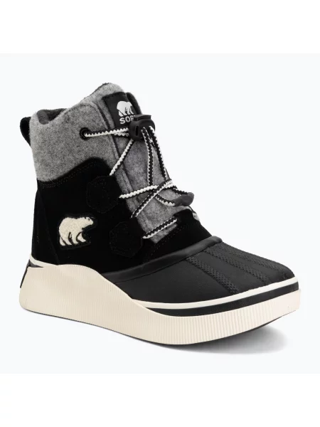 Gyerek hótaposó Sorel Out N About IV Chillz Waterproof black/chalk. Méret: 36 EU fekete