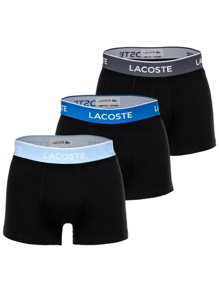 Lacoste Комплект 3 чифта боксерки черен