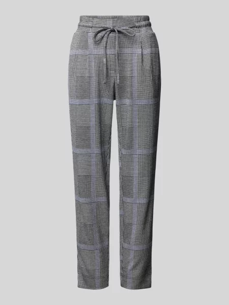 Luźne spodnie w kratę z LENZING™ EcoVero™ Tom Tailor