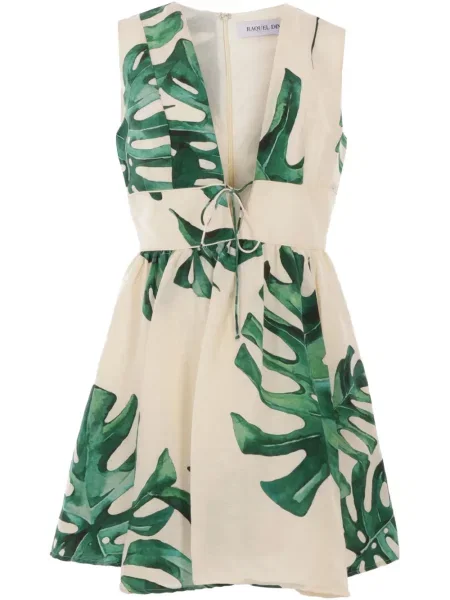 Rochie mini Raquel Diniz cu model floral cu imagine de costum