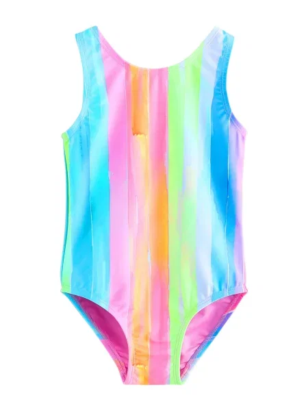 Next Costum de baie întreg / azur / portocaliu / roz albastru