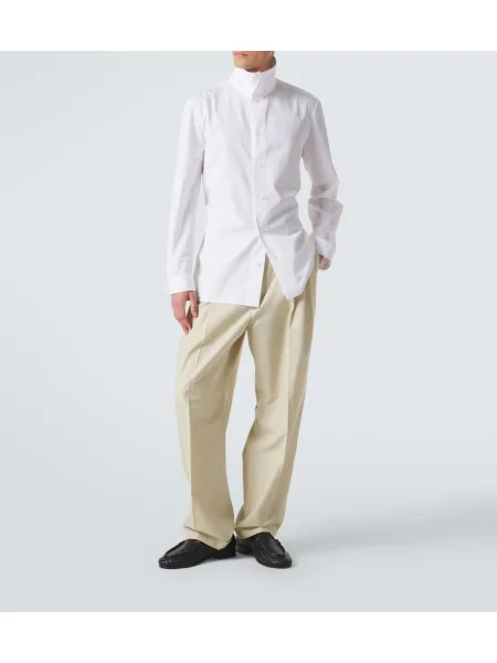 Cămașă Bottega Veneta din poplin alb