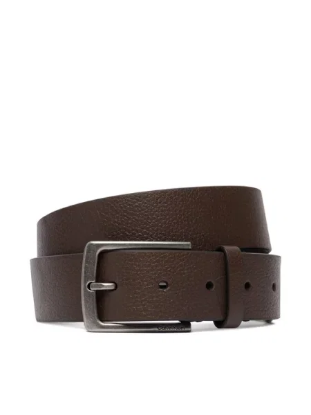Calvin Klein Pasek Casual Pin Buckle Pebble brązowy