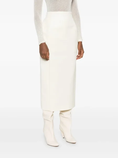 Fustă tip creion Wardrobe.nyc alb