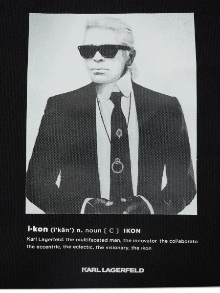 Чанта Karl Lagerfeld с принт черно
