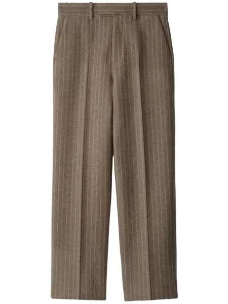 Spodnie Burberry brązowe