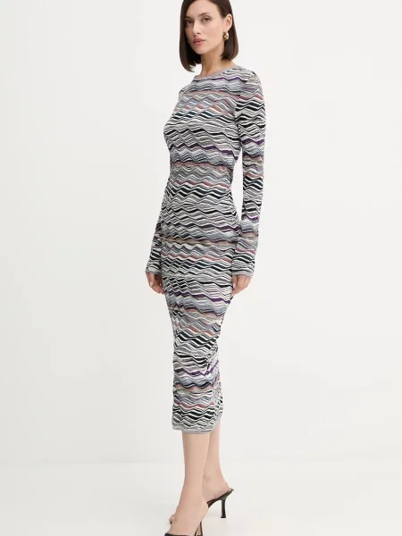 Missoni Obleka z volno siva