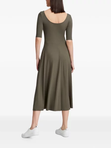 Rochie midi Marcella până la genunchi de costum verde
