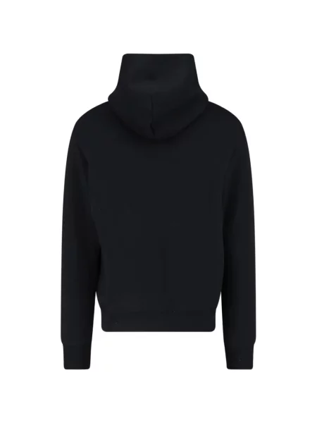 Megztas džemperis su gobtuvu Polo Ralph Lauren apvaliu kaklu juoda