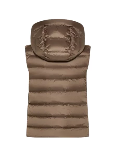 Vestă Seventy cu glugă cu blană maro