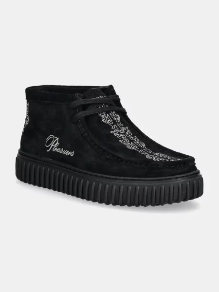 Clarks Originals pantofi de piele intoarsa Torhill Woven barbati negru