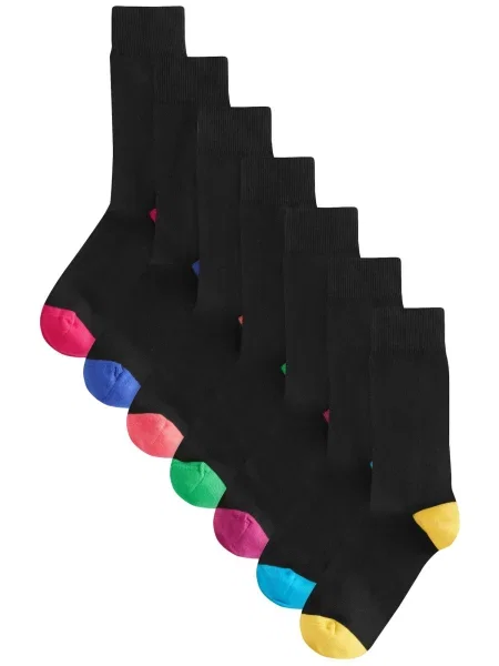 Next Nogavice svetlo modra / rumena / roza črna